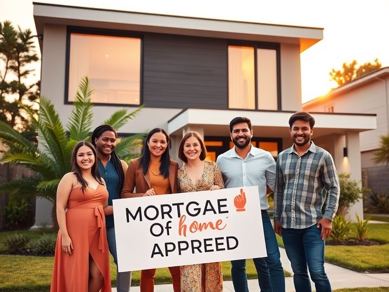 Happy family celebrating their new home purchase